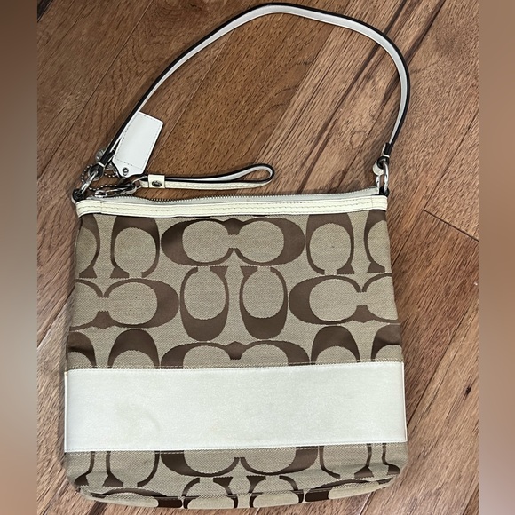 Coach Signature Stripe Hangbag - Picture 2 of 7